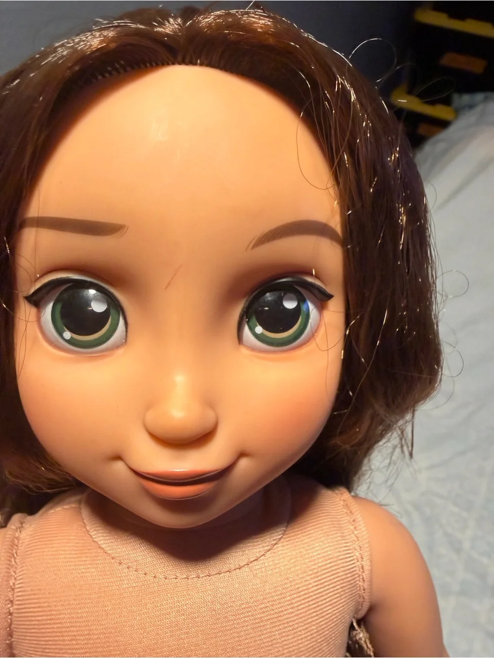 Disney  ily 4ever Brown-Hair green ayes size 18’’